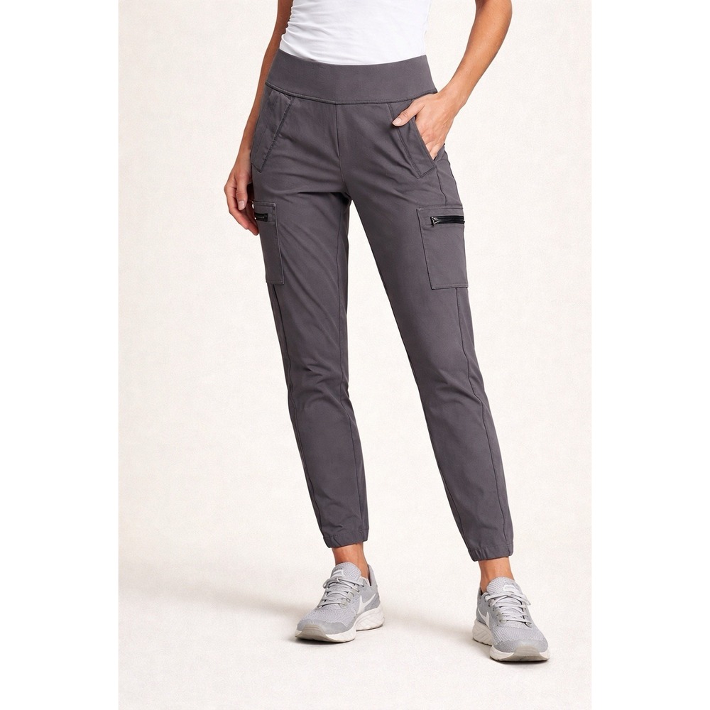 Athleta Headlands Hybrid Cargo Pants Women's 2 Gray Hiking Stretch Athleisure